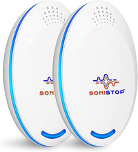 SONICSTOP Ultrasonic Pest Repeller Plug-in 2 Pack. Powerful Electronic Repellent for Mice, Rats, Spiders, Mosquito. Repellent with Wide Oscillating Frequency Range from 25-85kHz For Maximum Control