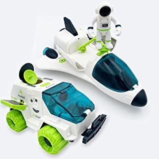 Space Toys for Kids 3 4 5 6 7 8 Year Old Boys Space Shuttle Adventure Astronaut Toys Spaceship Rocket Rover STEM Toy with Light Sound Playset for Girls Birthday Gifts Ages 5-8 Children