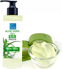 100% Natural Aloe Vera Gel Face Moisturiser Hair Gel Body Lotion - Aftersun Gel Aloe Vera Healing Eczema Sun Burn Razor Bumps - Stretch Marks - Anti Scars 200 ml Pump Bottle