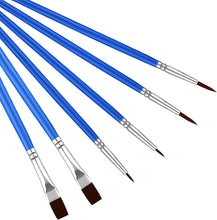 6PCS Small Paint Miniature Brushes Fine Tip Paintbrush Set for