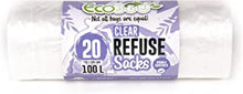 Eco Bag 20 Clear Recycling Bags 100L 88 Gauge