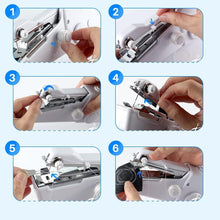 Hand Sewing Machines, Hand Held Sewing Machine UK, Mini Hand Electric Sewing Machine Cordless Portable for Beginners, Sewing Accessories, Suitable for Clothing, Curtains, Home Travel Use