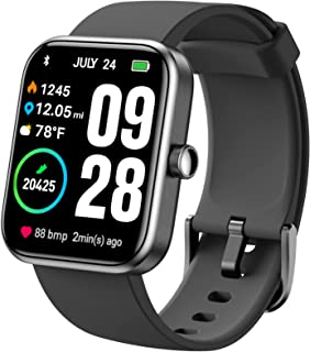 TOZO S2 Smart Watch Alexa Built-in Fitness Tracker with Heart Rate and Blood Oxygen Monitor,Sleep Monitor 5ATM Waterproof HD Touchscreen for Men Women Compatible with iPhone&Android