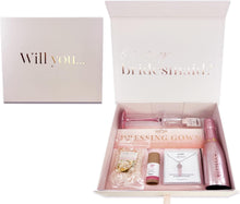 Will You Be My Bridesmaid Gift Set, Rose Gold Bottega 20cl Wine, Brides Besties Dressing Gown, Metallic Pink Champagne Flute, Himalayan Bath Salts, Oil + Jewellery