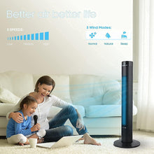 PureMate Tower Fan, 38-inch Oscillating Tower Fan, 3 Cooling Fan Speeds, Large LED Display, 4 Operational Modes, 12-Hour Timer, Portable Floor Bladeless Fan for Bedroom Living Room Office (38", Black)