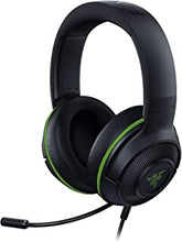 Razer Kraken X for Console - Wired Console Gaming Headset (Bendable Cardiod Microphone, Custom-Tuned 40mm Drivers, 3.5mm Connection, Oval Ear Cushions, Adjustable Headband) Xbox Green