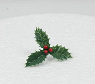 10 Sprigs of Holly & Berries Christmas Cake Decoration