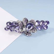 Yheakne Crystal Wedding Hair Clip Barrette Purple Rhinestone Hair Barrette Bling Bridal Headpieces Decorative Headwear Crystal Hair Clip Comb Bride Hair Accessories for Women and Girls (Style C)