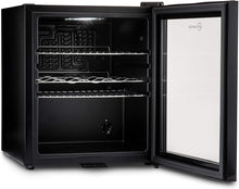 Subcold Super50 LED  Mini Fridge Black  50L Beer, Wine & Drinks Fridge  LED Light + Lock & Key  Energy Efficient (Black)