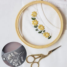 4Pcs 4 Sizes Round Bamboo Embroidery Hoop Circle Cross Stitch Hoop Ring for Craft Sewing,with Gold Eye Embroidery Needles,LAMXD Embroidery Hoop