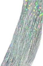 FURZON Hair Extensions 200 Colorful hairpieces Strands Holographic Fashionable Sparkle Hair Tinsel Glitter Extensions Dazzles 45" Long for Parties & Festival