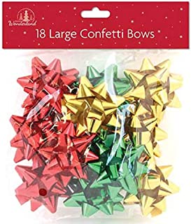 18 Large Gift Bows, Green, Red and Gold Bows for Christmas