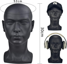 BLTYXT PVC Male Mannequin Head Professional Manikin Training Head for Display Headphone Game Console Hats Wigs Jewellery Glasses Facemask Caps Model Head (L30YH)