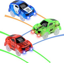 Glow Tracks Cars Light Up Toy Cars Race Track Accessories Compatible with Magic Tracks and Neo Tracks Replacement Best Gifts for Boys and Girls ( 3 Pack )