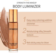 Body Shimmer Highlighter Makeup,Holographic Liquid Body Highlighter, Liquid Illuminator Waterproof Moisturizing Body Highlighter Shimmer Makeup