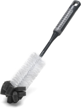 Addis ComfiGrip Long Handled Bottle Brush with Sponge Scrub, Metallic Graphite, 8 x 8 x 35 cm, 517702