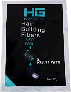 Hair Genetics Advanced Keratin Hair Building fibres Large 22g Refill Pack(Dark Brown)