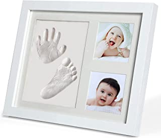 PewinGo Footprint Kit & Handprint Kit, Baby Photo Frame Kit Clay for Newborn Baby Girls and Boys, Baby Shower Gifts,Baby Registry, New Parents Gift, Perfect Baby Memory and Nursery Room Decoration