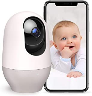 Nooie Baby Monitor WiFi Dog Pet Camera Indoor,360-degree Wireless IP Camera,1080P Home Security Camera,Motion Tracking,Night Vision,Works with Alexa