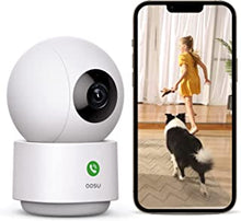 aosu 2K QHD Baby Monitor Supports One-Touch Calling, 360° Pan-Tilt Scenes Preset Security Camera Indoor, Pet Camera with Smart Motion Tracking, Home CCTV for Dog Works with Alexa, 5G & 2.4G WiFi