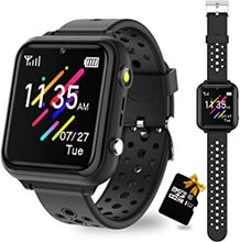 Kids Smart Watch 16 Game Smart Watch for kids Phone Fashion Smartwatches for Children 3-14 Great Gifts To Girls Boys Electronic Learning Toys (Black)