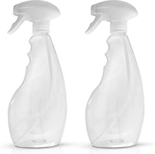 SPRAYZ Large 500ml Spray Bottles For Cleaning Solutions and Gardening, Plant, Water, Durable Trigger Sprayer, Refillable, Spray Bottle for Hair, All Directions, Clear Plastic Bottle 2x 500ml