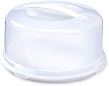 Whitefurze Round Cake Box, Plastic, White