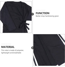 Minkissy Hair Styling Accessories Salon Smock Stylist Jacket Uniform Hairdressing Cape Hairdresser Workwear Hair Beauty SPA Guest Client Kimono Gown Pet Grooming Coveralls Black Hair Cutting Cape