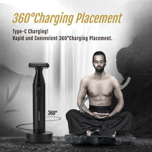 URBANER Rechargeable 4-in-1 Facial Hair Grooming Kit for Men, Waterproof Ear and Nose Hair Remover, Painless Eyebrow Trimmer, Wet and Dry Use Beard Styler, Portable Beard Shaver, MB-990