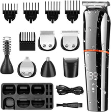 Surker Beard Trimmer for Men Hair Clippers Body Mustache Nose Hair Groomer Cordless Precision Trimmer 6 in 1 Grooming Kit Waterproof USB Rechargeable