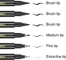 APOGO Calligraphy Pens Calligraphy set for Beginners Brush Pens 6 Pack Caligraphy Beginners set Caligraphy Pens for Writing, Calligraphy Book, Bullet Journal Accessories, Black Pen Art Writing pens