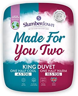 Slumberdown Made For You Two King Size Duvet 4.5 Tog Plus 10.5 Tog Duo All Year Round Duvet King Size