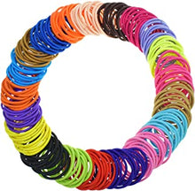 200 Pcs Hair Elastic Bands Multicolor Hair Ponytail Holders Hair Ties Bobbles for Girls Women (35 x 2 mm)