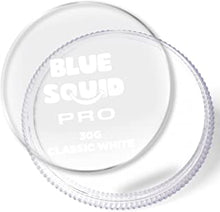 Blue Squid PRO Face Paint - Classic White (30gm), Professional Water Based Single Cake, Face & Body Makeup Supplies for Adults, Kids & SFX