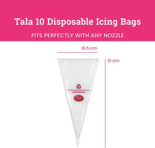 Tala 10 Reusable Icing Bags - Clear Piping Bags Disposable for Cakes, Cupcakes and Baking Piping Set Decorations - Fits Any Nozzle - Bakeware Accessories - 16.5 cm x 31 cm