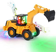 Construction Excavator Car Toy for Boys Kids Toy Digger Truck with Electric Universal Wheel Educational Toys Gifts with Lights and Sounds for 3+ Years Old