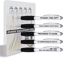 Funny Pens, 5 Pack of Rude Novelty Ballpoint Pens Gifts for Work Colleague, Funny Work Sucks Pen Set for Adults Women Men Colleague, Office Colleague Birthday or Leaving Funky Stationery Quirky Gifts