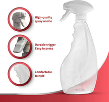 SPRAYZ Large 500ml Spray Bottles For Cleaning Solutions and Gardening, Plant, Water, Durable Trigger Sprayer, Refillable, Spray Bottle for Hair, All Directions, Clear Plastic Bottle 2x 500ml