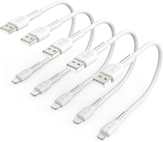 30cm iPhone Charger Cable Short, 5 Pack USB A to Lightning Cord Fast Charging Lead for Charging Stations Compatible with Apple iPhone 12 11 Pro Max Xs 8 7 6 5 Plus, iPad Air/Mini