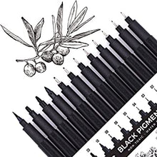 YISAN Black Drawing Pens,Fineliner Ink Pens,Set of 12 Micro-Pens,Anime–  buyinstor