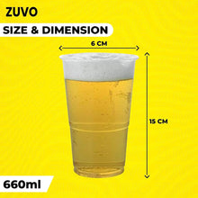 Plastic Pint Glasses 660 ML - Full Pint - (Pack of 50) - Perfect Disposable Plastic Glasses for Pint - Best Beer Cups for Any Events