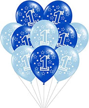 1st Birthday Balloons First Birthday Decorations 12" Blue Balloons for Boy's Pack of 10