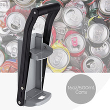 Straame Can Crusher for Beer 16oz/500ml, Wall Mounted Recycling Can Tool with Bottle Opener and Rubber Non-Slip Grip Handle Heavy Duty and Easy Set Up