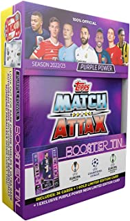 Topps Match Attax 22/23 - UEFA Champions League Football Cards | Booster Tin - Purple Power (38 Cards, Including 2 Gold Limited Edtions)