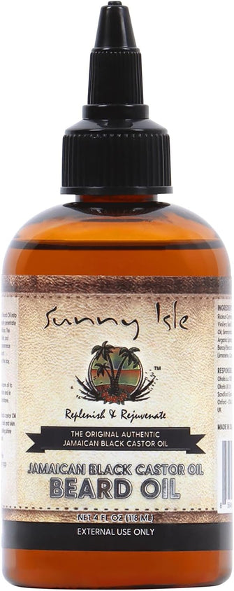 Sunny Isle Beard Oil 100% Natural Jamaican Black Castor Oil 4oz