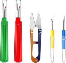 4 PCS Seam Ripper,Set Contains 2 Large Stitch Rippers,2 Small Thread Picker Tool,Scissors and Storage Box,The Sharp Stitch Ripper is Suitable for All Kinds of Sewing Jobs,Crafting, DIY