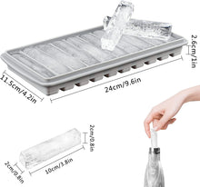 LessMo 3 Pack Ice Cube Tray, Easy Release Reusable Ice Cube, Silicone, With No-Spill Removable Lid, 10 Cavities, BPA Free, Ideal for Sports and Water Bottles, Whiskey,Cocktail