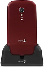 Doro 2404 2G Dual SIM Unlocked Basic Mobile Phone for Seniors with Large Colour Display, Big Buttons and Emergency Button (Red) [UK and Irish Version]