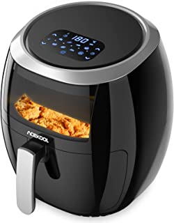 Acekool Air Fryer Oven Digital Large 8L Rapid Air Circulation,Air Fryers with Touch Screen Viewable Window Dishwasher Safe Accessories Bpa-free 1800W,Timer & Temperature Control