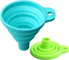 pengxiaomei 2 pcs Collapsible Funnel, Silicone Gel Foldable Hopper for Home Kitchen